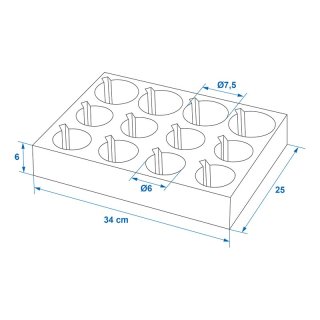 Tassenhalter aus Hartschaum für Tassen und Gläser