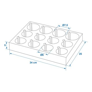 Tassenhalter aus weichem Schaumstoff für Gläser und Tassen