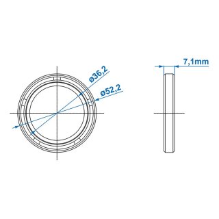 Wellendichtring 38x52x7mm