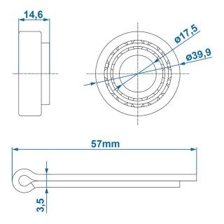 Kegelrollenlager 11749/11710 17,5x39,9x14,6