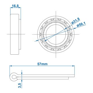 Kegelrollenlager 67048/67010 31,75x59,13x15,87