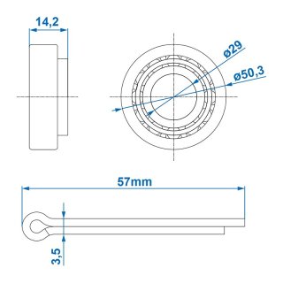 Kegelrollenlager 45449/45410 29x50,3x15,5