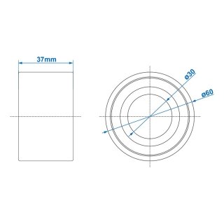 Radlager 30/60x37mm für ALKO