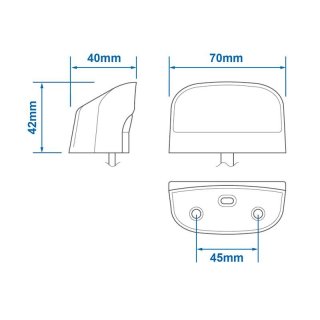 LED Kennzeichenleuchte 12/24V 70x42mm