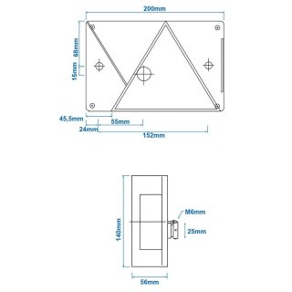 Multipoint IV Anhänger Rückleuchte links