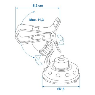 Universal Handyhalterung mit Saugnapf