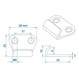 Metallhaken Satz von 10 Stück