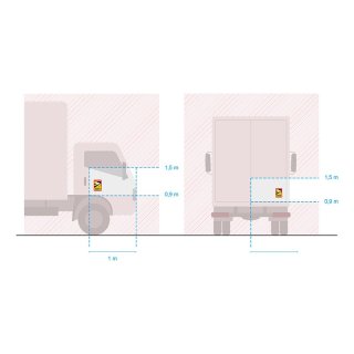 Magnetaufkleber "Attention Angles Morts!" LKW