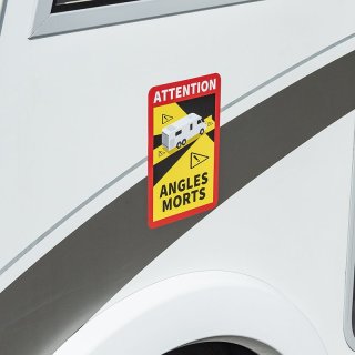 Aufkleber "Attention Angles Morts!" Wohnmobil