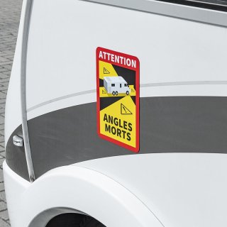 Magnetaufkleber "Attention Angles Morts!" Wohnmobil