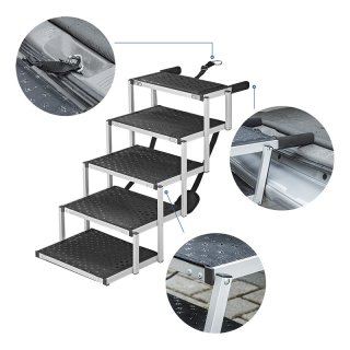 Hundetreppe Aluminium faltbar