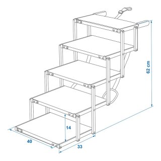 Hundetreppe Aluminium faltbar