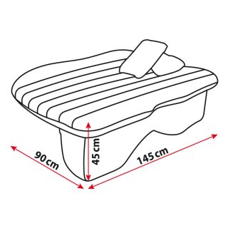 Luftmatratzen Bett für die hinteren Autositze, inkl. Minikompressor 12 V