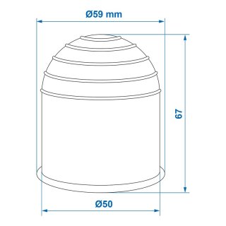 Cache blanc pour boule dattelage