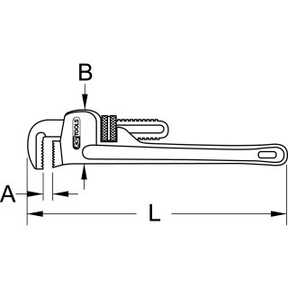 Pince à tuyaux en aluminium à une main, 1,1/2 pouce