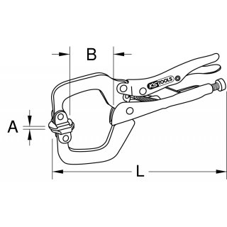 Schweiss-Klammer-Gripzange, beweglichen Spannbacken 0-420mm