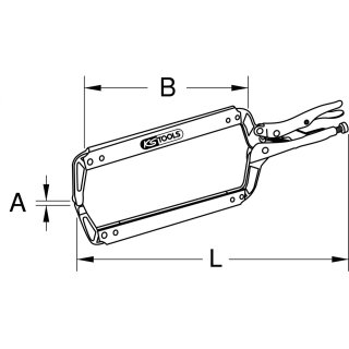 Schweiss-Klammer-Gripzange, XL, 450mm