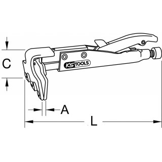 Schweiss-Gripzange, 205 mm