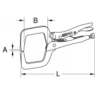 Schweiss-Klammer-Gripzange mit Easy-Release, 165mm