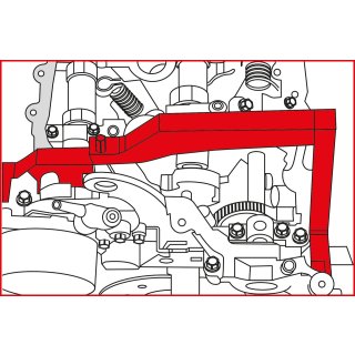 Motoreinstell-Werkzeug-Satz für BMW / Mini / PSA, 7-tlg 1,4+1,6 Motoren