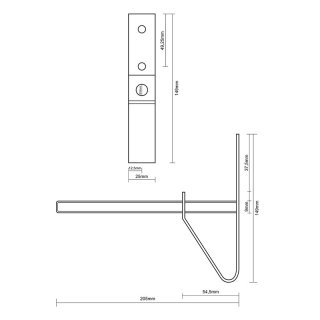 Reifenwandhalter Set von 2 Stück