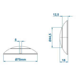 Deckenleuchte / Aufbauleuchte 12Leds 12V