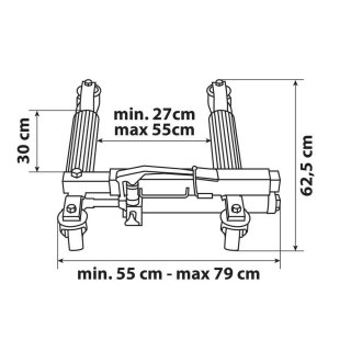 Cric hydraulique pour manœuvrer les véhicules - 1 600 kg