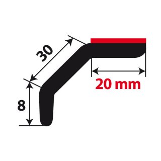 Spoilerschutz SK-1 aus Gummi, 30+8 mm