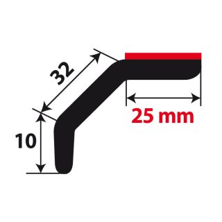 Spoilerschutz SK-2 aus Gummi, 32+10 mm