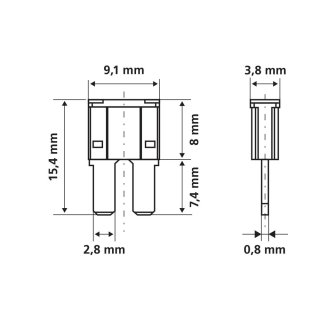 Set 10 sortierte Mikro-Lamellensicherungen Micro-Duo, 12/32V