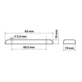 Aluminium Leuchte mit 2 LEDs, 12V