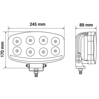 Pluton LED- Fernscheinwerfer mit Positionslicht - 10/30 V