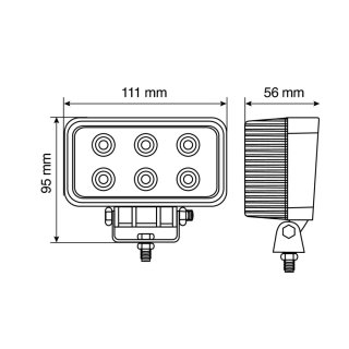 Zusatz Scheinwerfer mit 8 LED - WL-2, 10/30V - Weiss