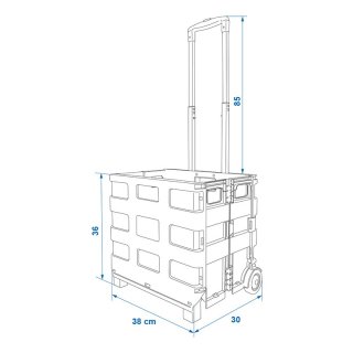 Transport-Trolley klappbar mit Klappbox