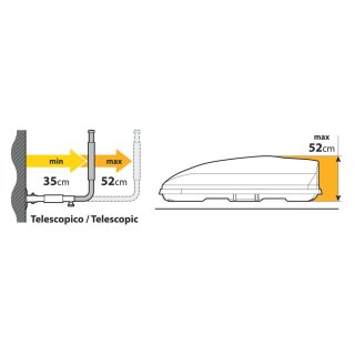 Paar Wandhalter für Dachbox - Typ 1, seitlich