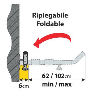 Paire de supports muraux pour coffre de toit - type 2, horizontal