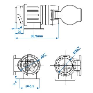 Adapter von 13- auf 7-Pol