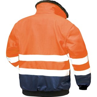 Veste de sécurité pour pilotes 4-en-1 orange/marine, taille S