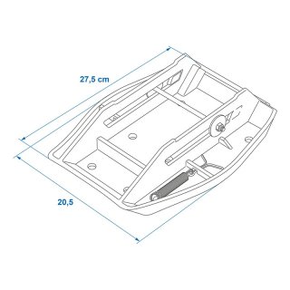 Stützplatten mit Feder Set von 4 Stück