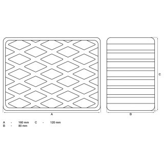 Gummiauflage | für Hebebühnen | 160 x 120 x 80 mm
