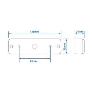 LED Rückleuchte 12/24V Brems- und Rücklicht 135x38 mm