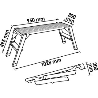 Sicherheits- Laufbühne, Aluminium