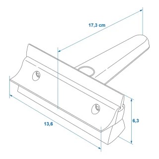 Fensterabzieher 13,5 cm mit Schwamm und Eiskratzer 3 in 1