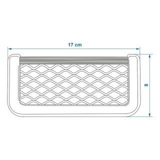 Ablagenetz elastisch mit Rahmen NS-4