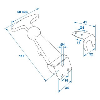 Haubenhalter 12cm im Blister