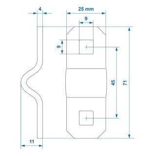 Lasche für D-Ring 5mm