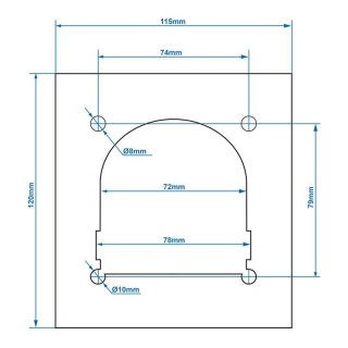 Contre-plaque pour auge darrimage simple sous blister