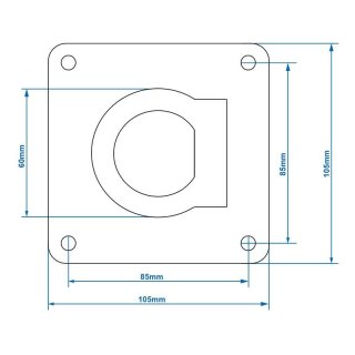 Zurrmulde einfach 105x105mm im Blister