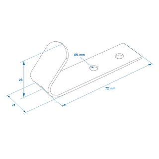 Haken anschraubbar 4 Stück im Blister