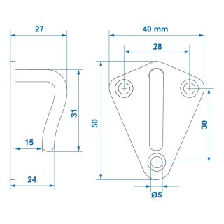 Planenhaken Metall geschweisst 10 Stück im Blister